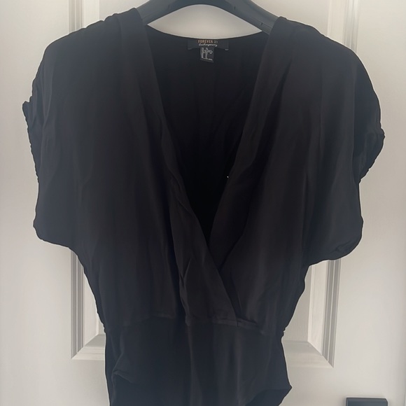 Forever 21 Black Bodysuit Extra Large - Picture 3 of 4